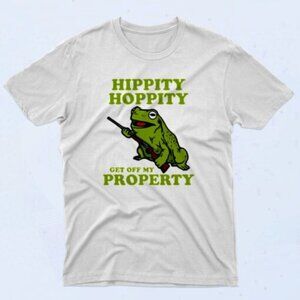 Frog Hippity Hoppity Get Off My Property Funny Meme 90s Retro Humor T-Shirt 90